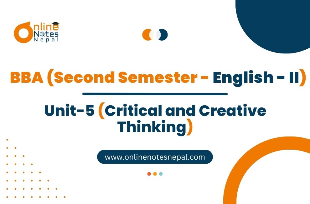 Unit 5: Critical and Creative Thinking - English - II | Second Semester Photo